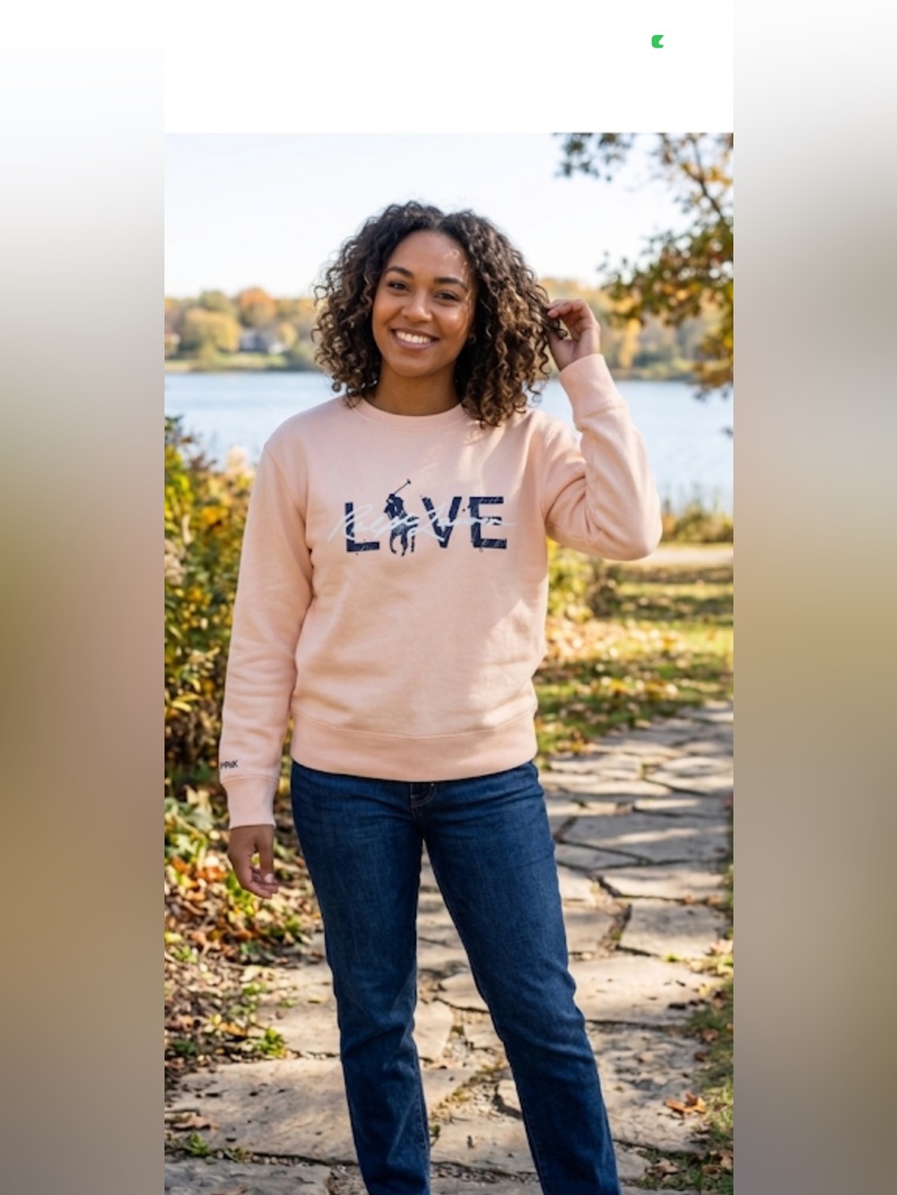 Ralph Lauren Pink Pony Crewneck Sweatshirt in Pale Pink with Black LOVE # 210